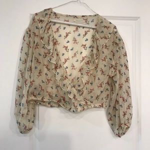 Urban Outfitters Sheer Crop Top